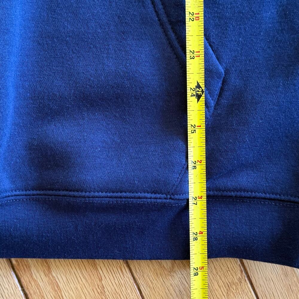 NWT Men's Local Boy Outfitters Fleece Hoodie Navy Blue Teal Back Graphic Size XL - Picture 3 of 10